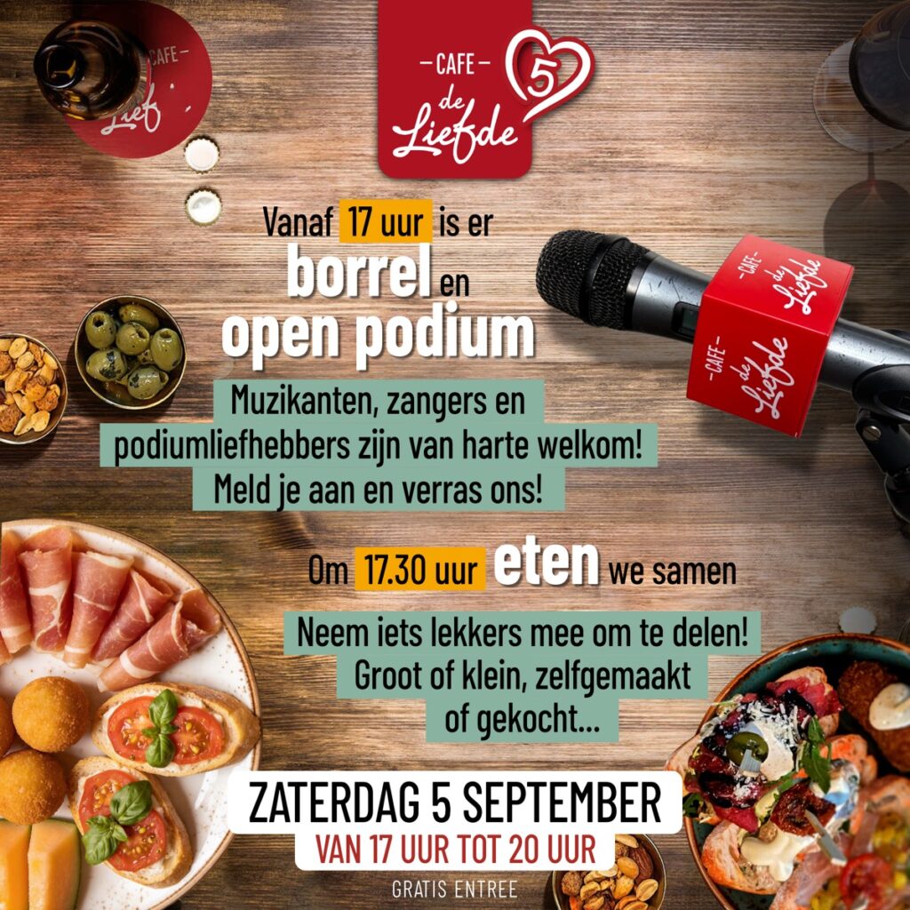 Feestdag: Open podium en diner in Harderwijk