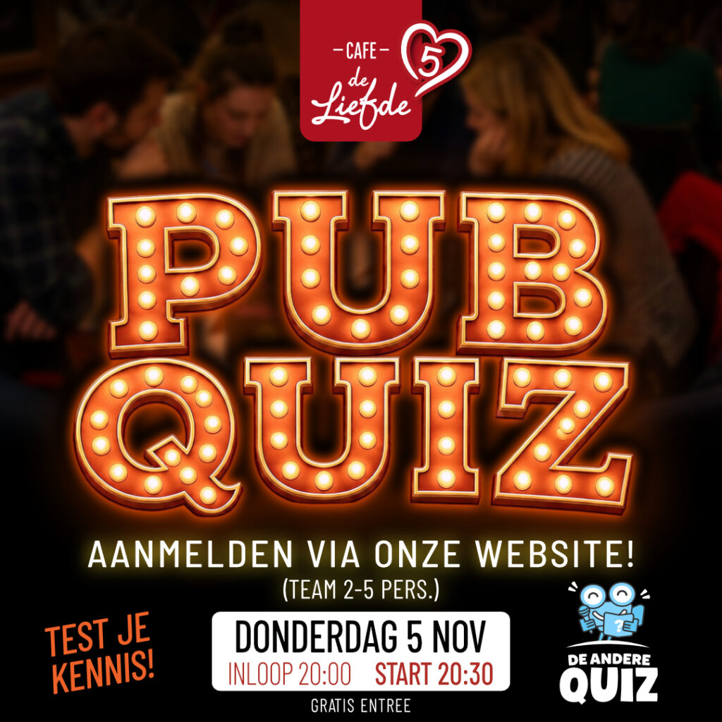 Pubquiz 5 november in Harderwijk