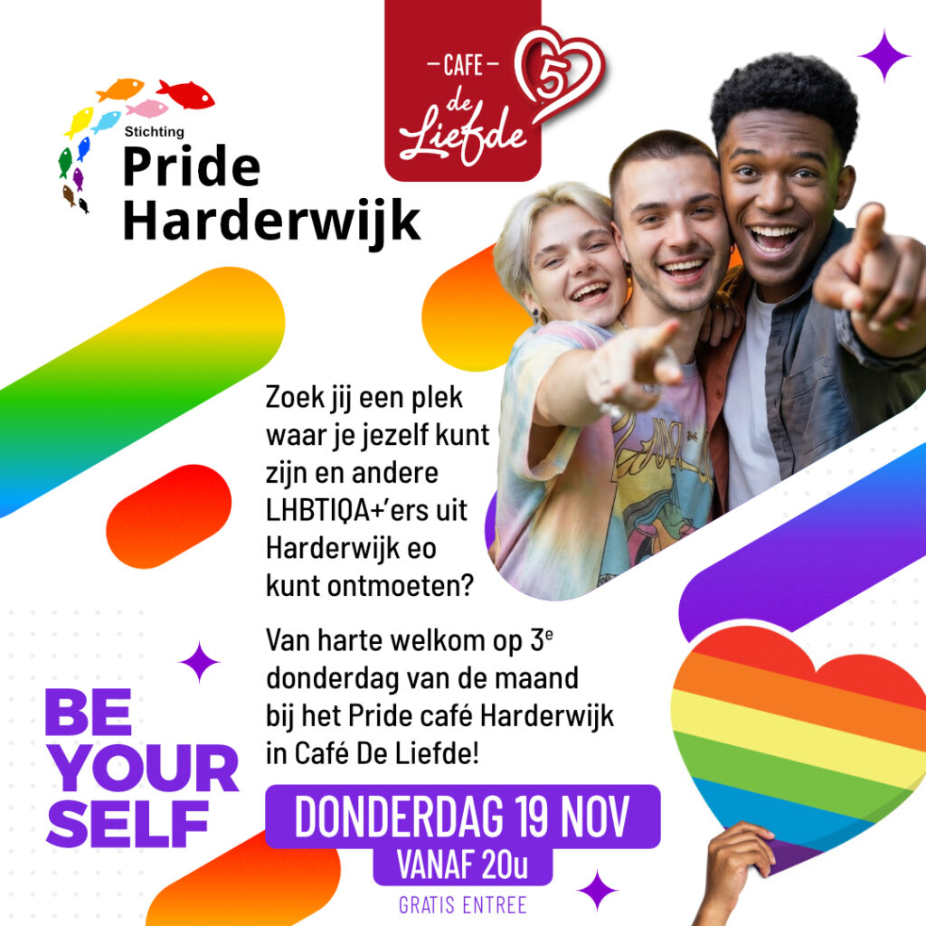 Pride Café 19 november in Harderwijk