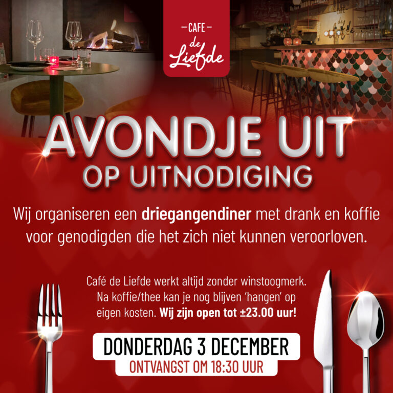 Charity diner 3 december — markt-eten in Harderwijk